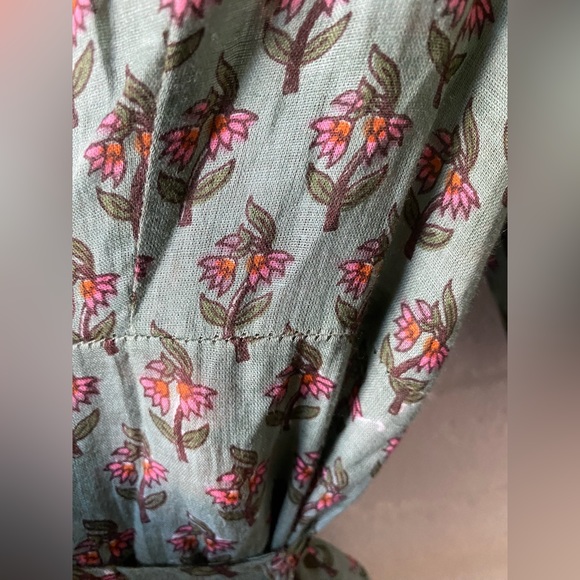 Daughters of India Zuri Wrap Maxi Dress M in Sage Sold Out Online! - Picture 8 of 11